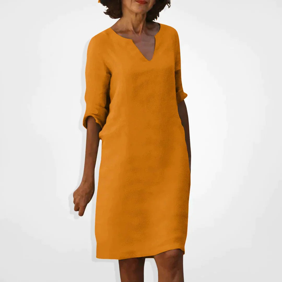 Robe d'Été Élégante avec Décolleté en V pour Femmes