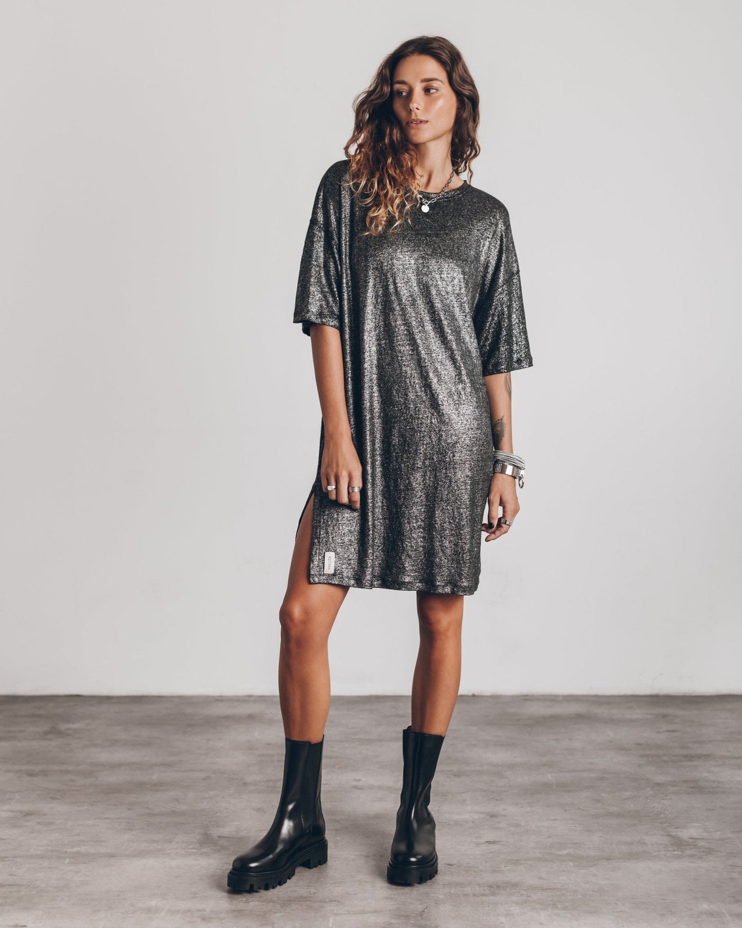 Robe Élégante à Manches Courtes pour Femmes