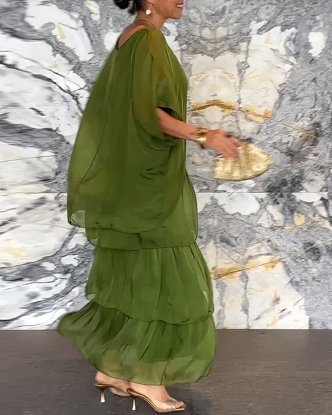 Robe Longue Droite à Manches Longues pour Femmes