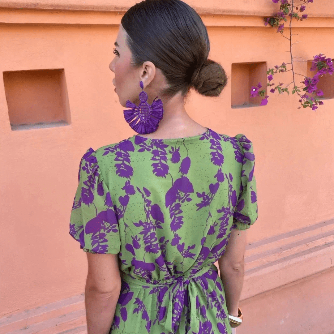 Robe Longue Plissée à Imprimé Élégant pour Femmes
