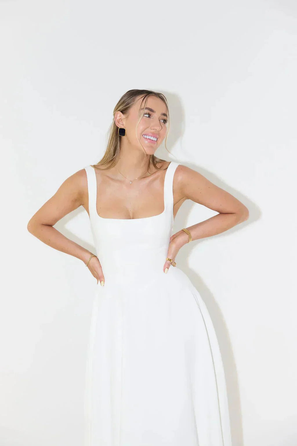 Robe Midi à Taille Haute pour Femmes