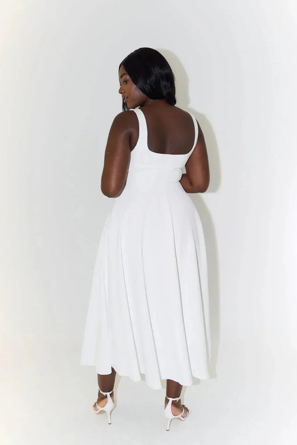 Robe Midi à Taille Haute pour Femmes