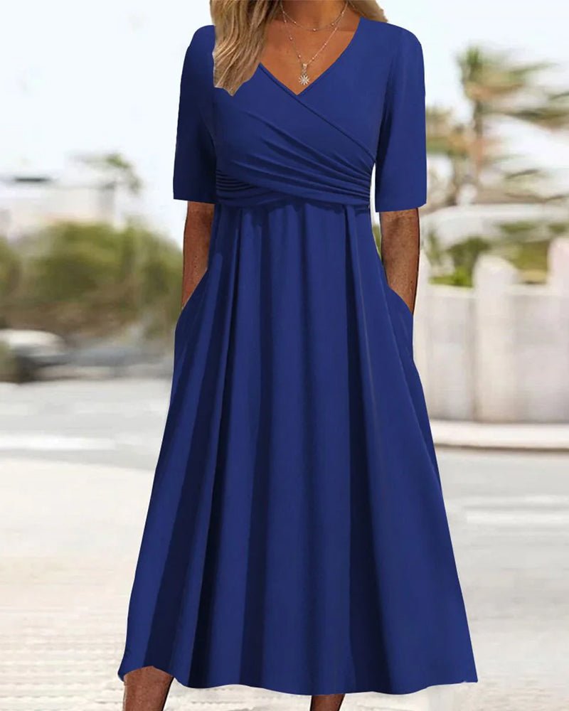 Robe Midi Croisée Élégante pour Femmes