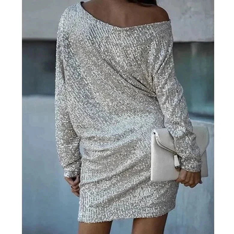 Robe Mini Chic à Épaule Dénudée pour Femmes
