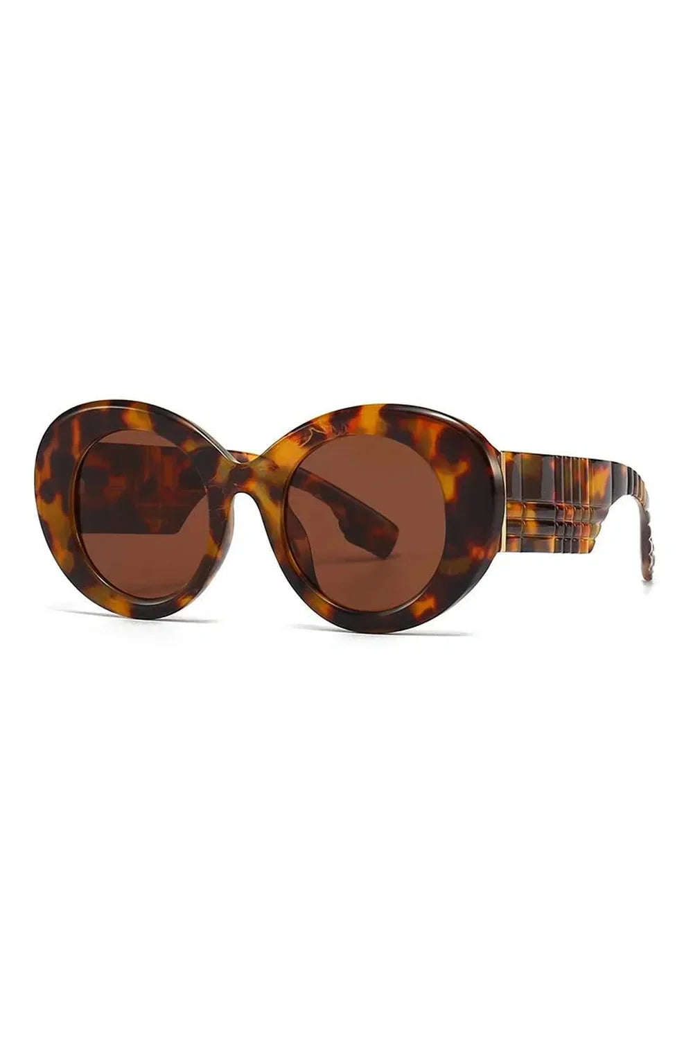 Lunettes de soleil rondes à rayures vintage