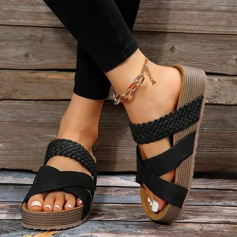 Sandales Confortables en Cuir Ergonomiques pour Femmes