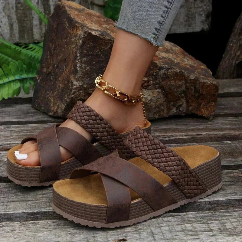 Sandales Confortables en Cuir Ergonomiques pour Femmes