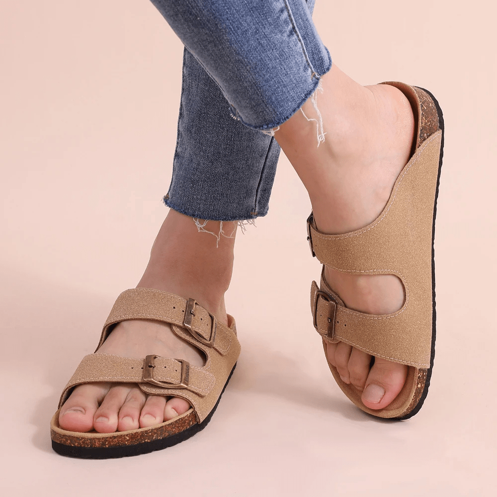 Sandales Confortables en Cuir Suédé pour Femmes
