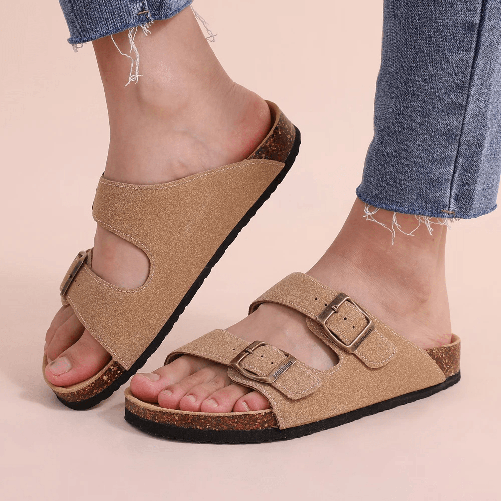 Sandales Confortables en Cuir Suédé pour Femmes