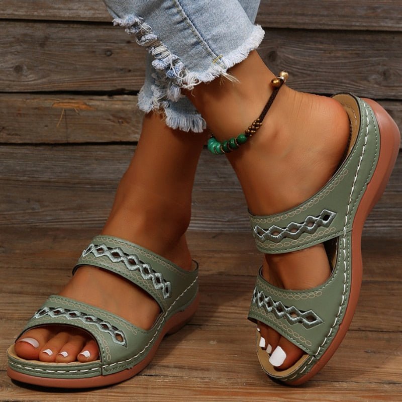Sandales Confortables en PU pour Femmes