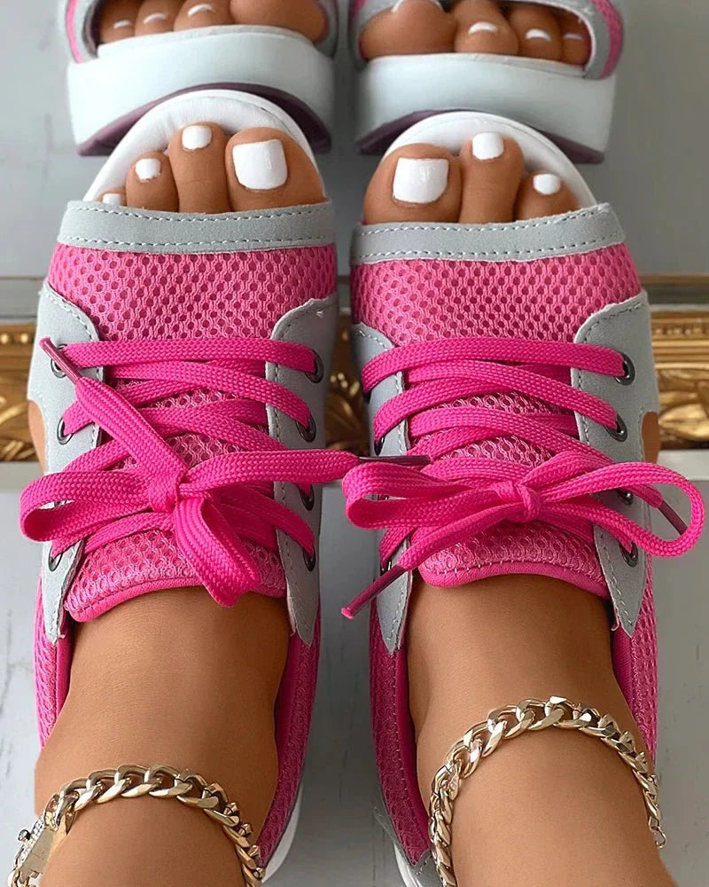 Sandales Orthopédiques Muffin à Laçage pour Femmes