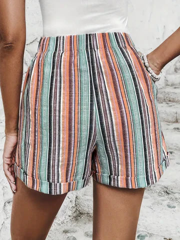 Shorts Femme Rayés Confortables