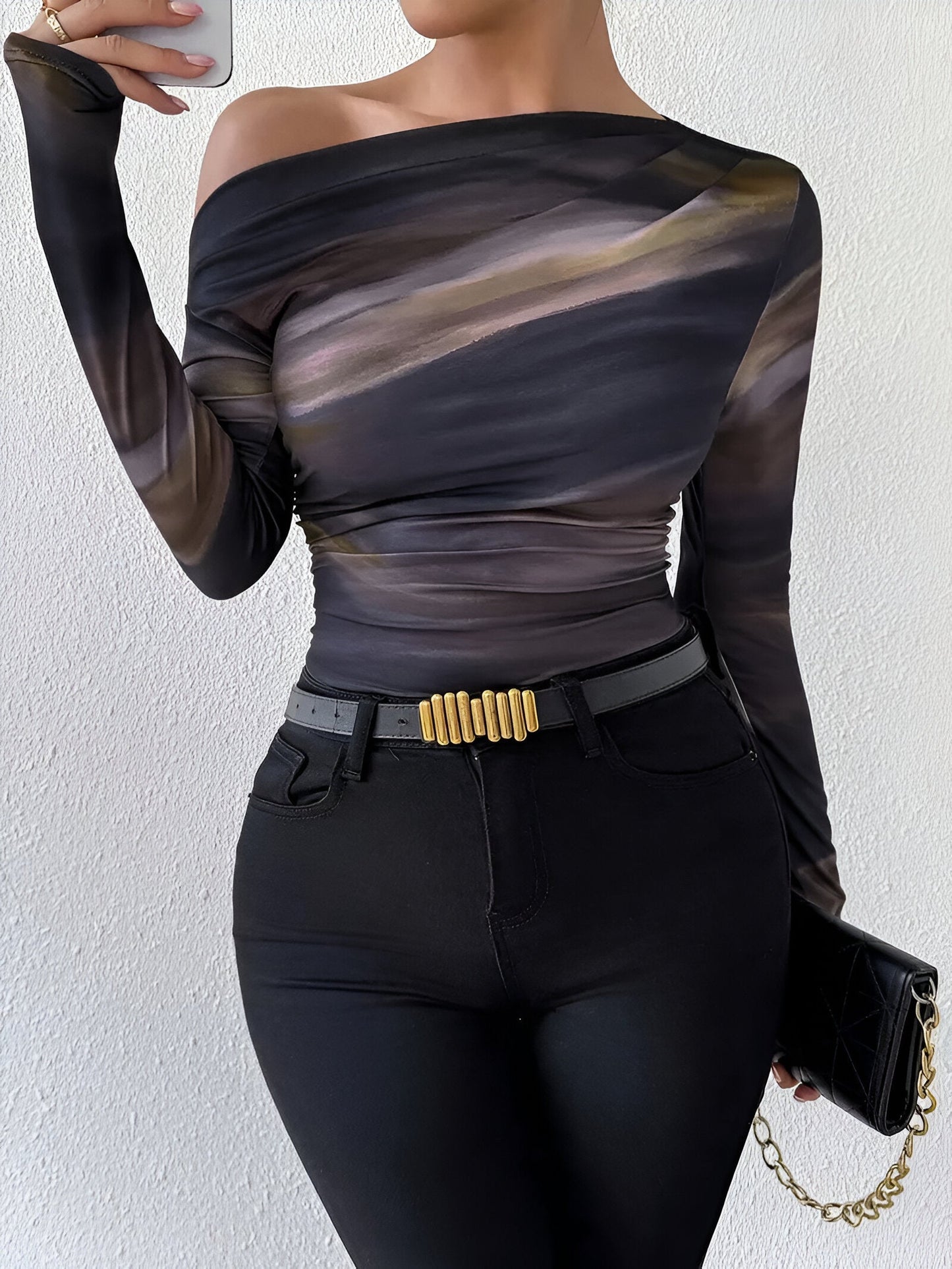 Tee Shirt Manche Longue Femme Élégant