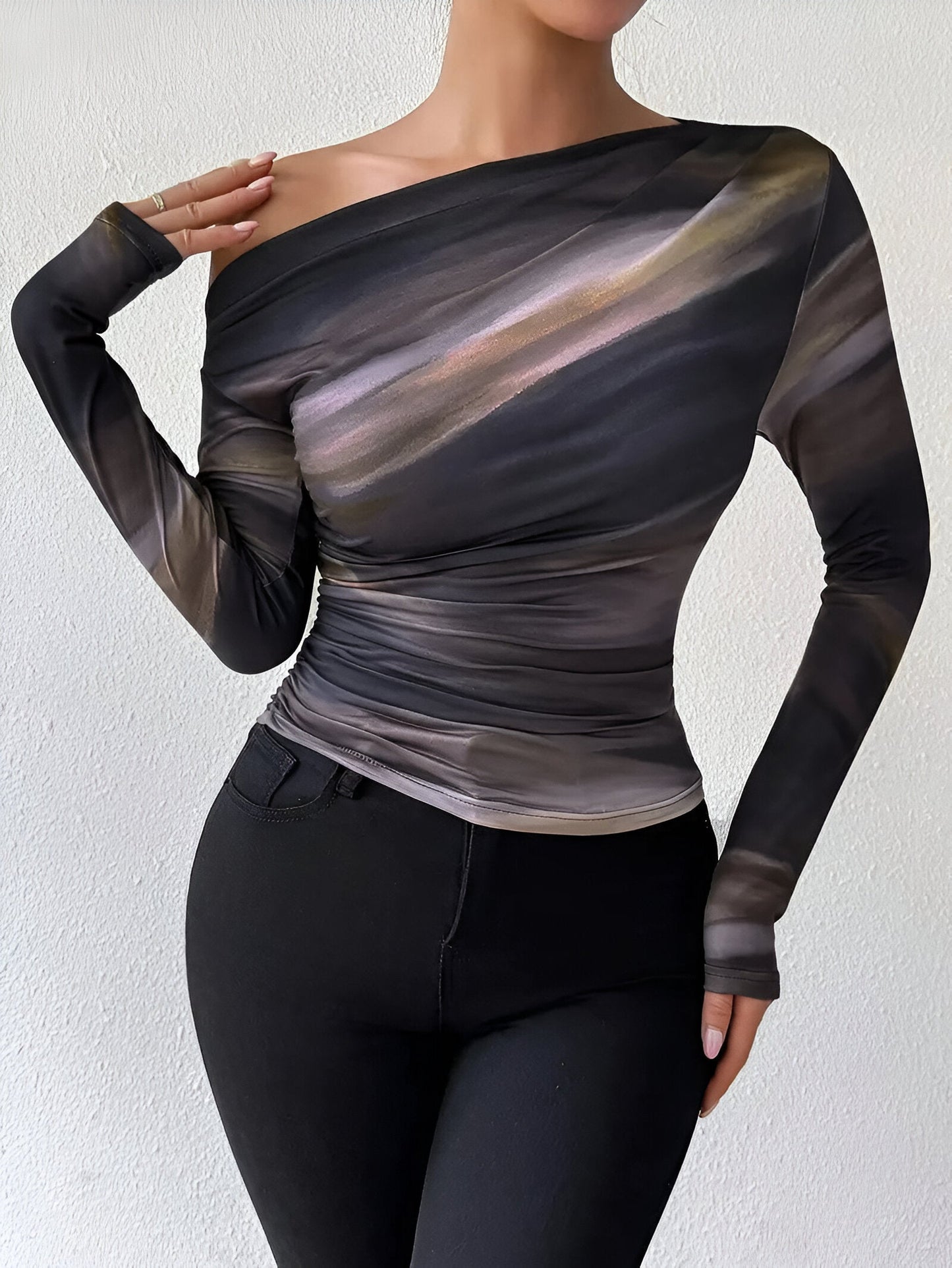 Tee Shirt Manche Longue Femme Élégant