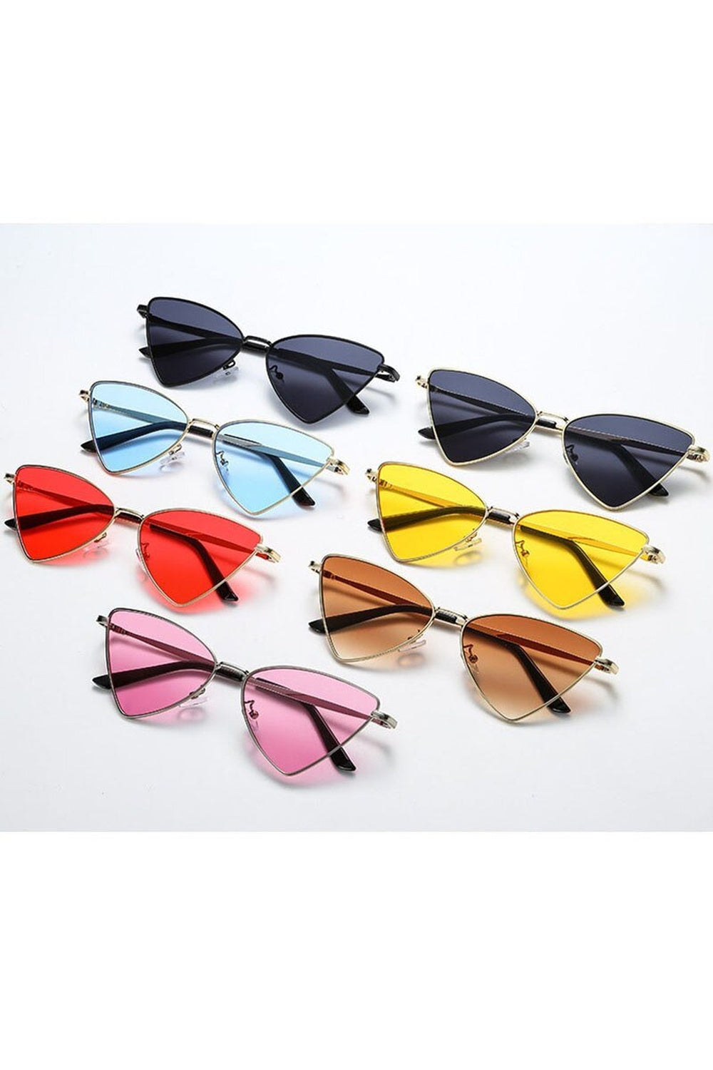 Lunettes de soleil œil de chat triangulaires
