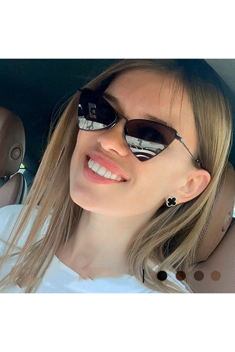 Lunettes de soleil œil de chat triangulaires