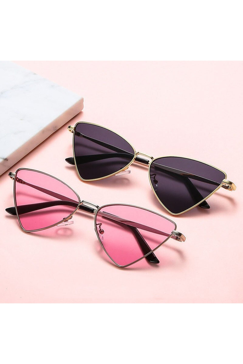 Lunettes de soleil œil de chat triangulaires