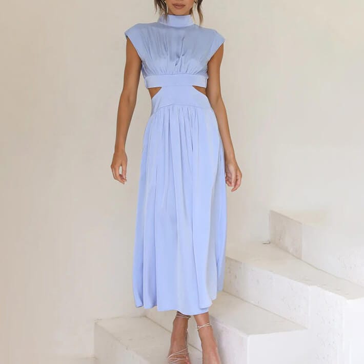 Robe Plissée Élégante en Polyester - Femme - Lyorine