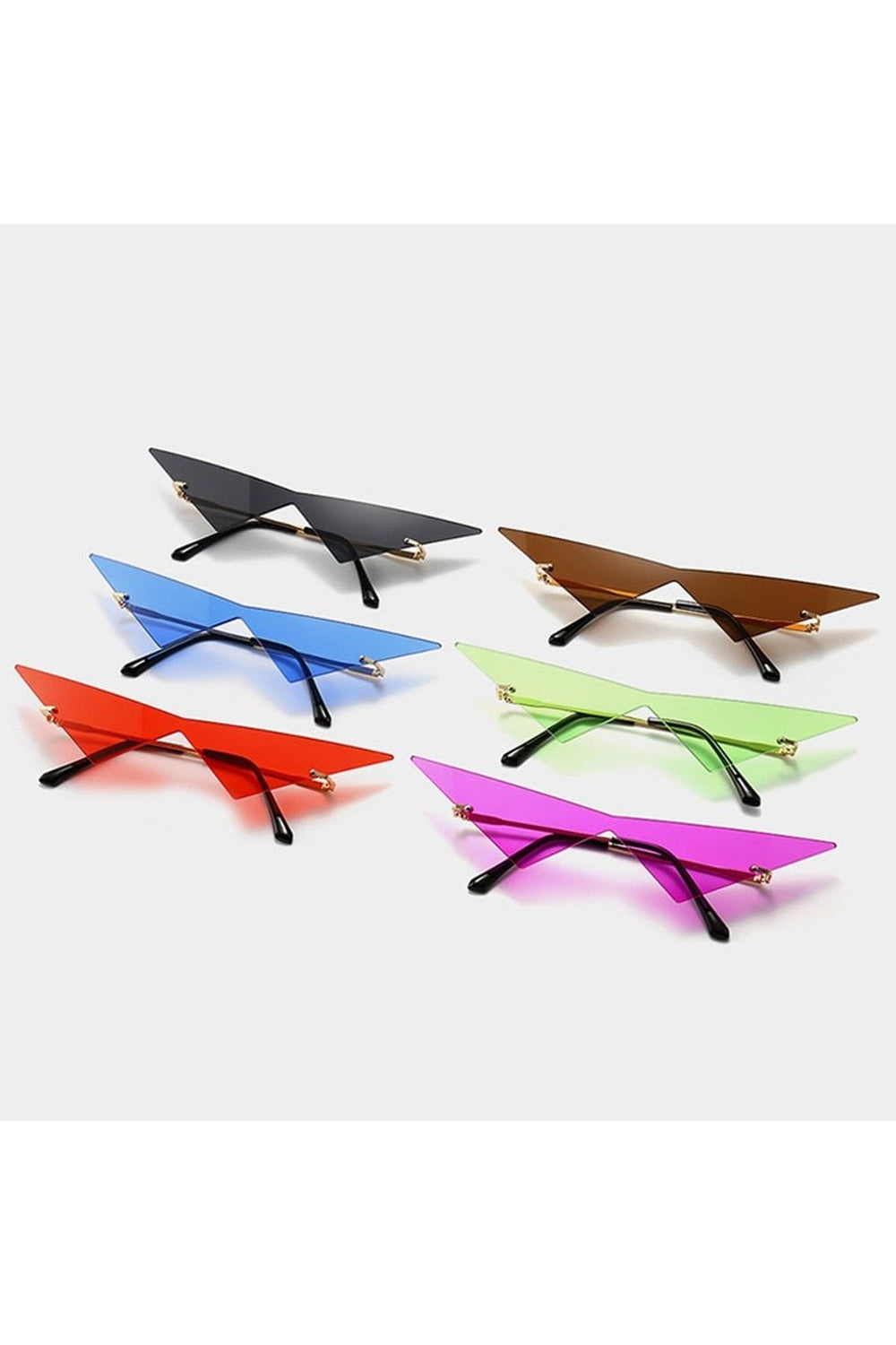 Lunettes de soleil vintage style triangle esthétique