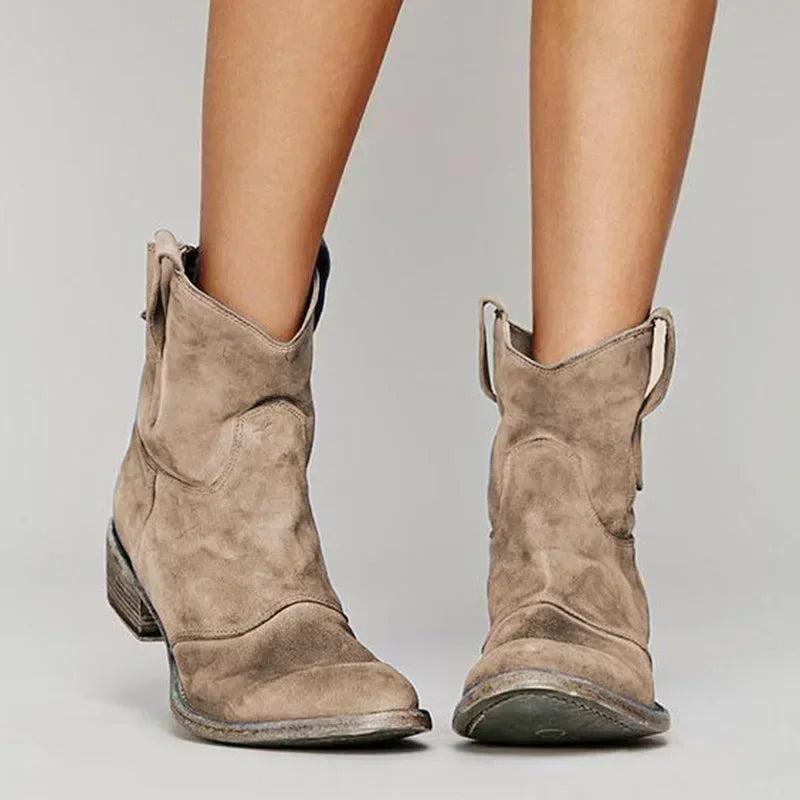 Variant image for Bottes Cowboy Vintage Femme Élégantes en Cuir Noir Taille 36 à 43-33