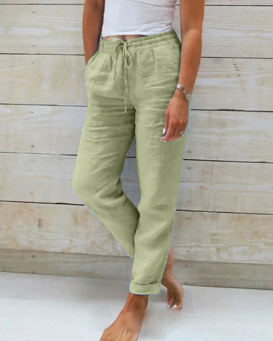 Aimée - Pantalon En Lin Élégant Pour Femme