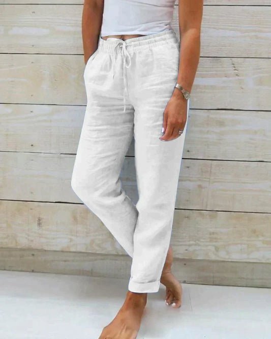 Aimée - Pantalon En Lin Élégant Pour Femme