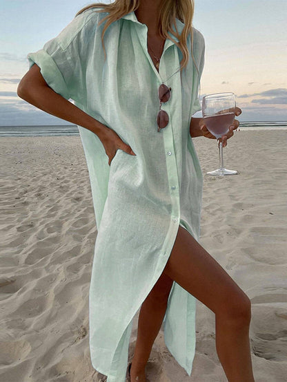 Jillian - robe maxi de chemise lâche