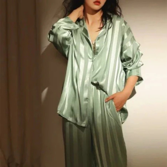 Ensemble de Pyjama Rayé pour Femmes | Décontracté