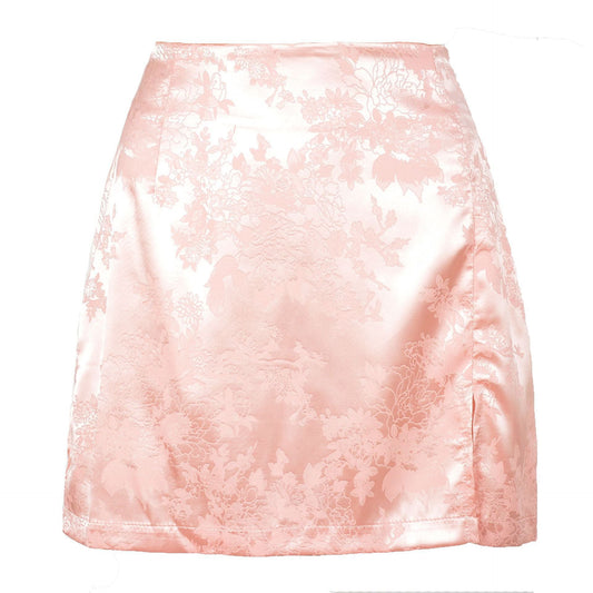 Louise - Jupe Taille Haute Moderne En Satin Pour Femmes