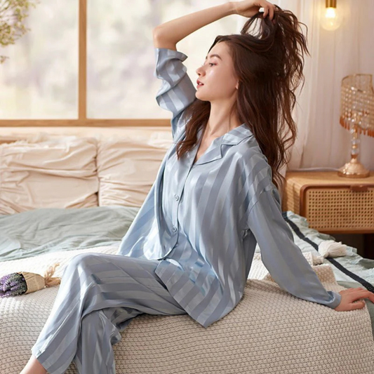 Ensemble de Pyjama Rayé pour Femmes | Décontracté