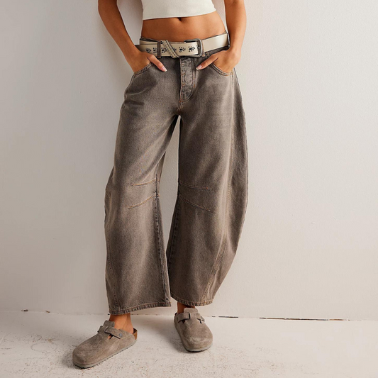 Variant image for Jean Femme Coupe Large | Jeans Femme Printemps Été | Salomé-4