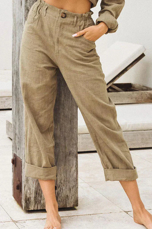 Adèle - Pantalon En Lin Décontracté Et Élégant