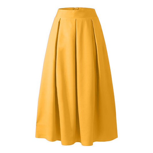 Marli - Jupe Plissée Unie À Taille Haute