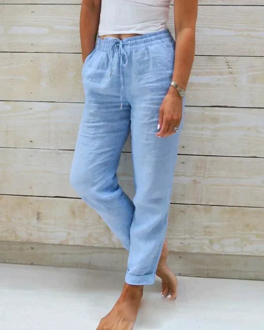 Aimée - Pantalon En Lin Élégant Pour Femme