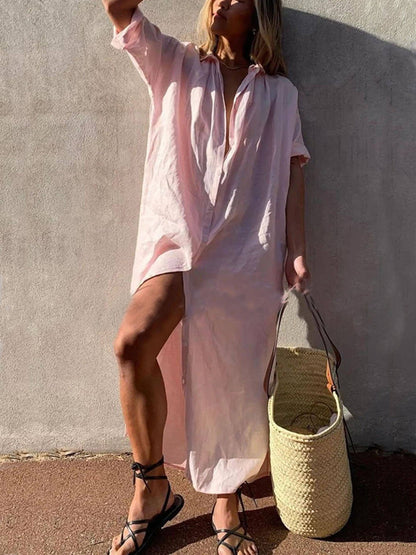 Jillian - robe maxi de chemise lâche