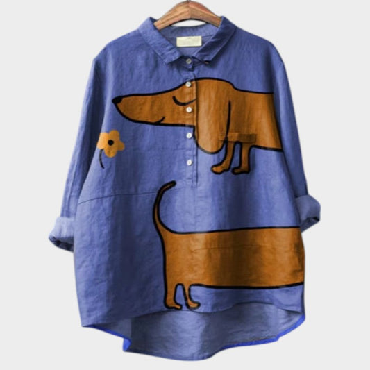 Bianca - chemise avec pression d'animal