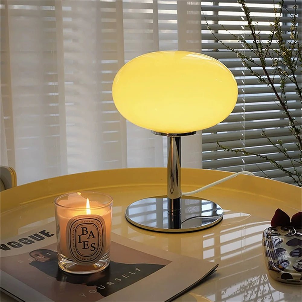 Lampe de table Bauhaus rechargeable – Design Lollipop avec luminosité réglable