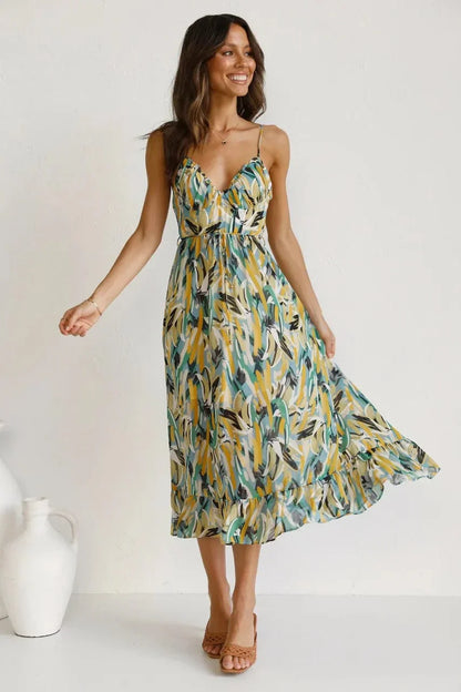 Robe Midi Colorée en Polyester - Femme - Alenya
