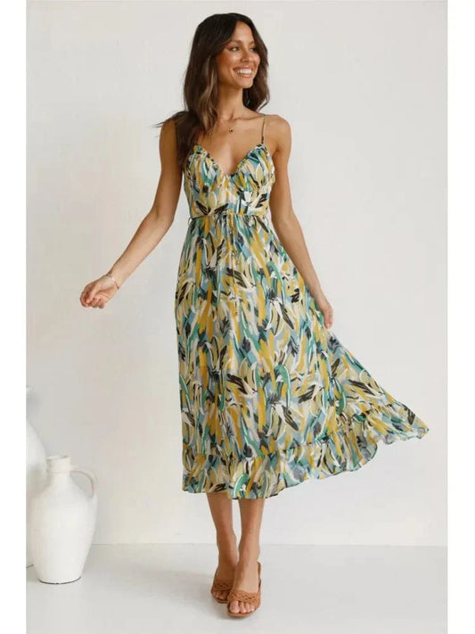 Robe Midi Colorée en Polyester - Femme - Alenya