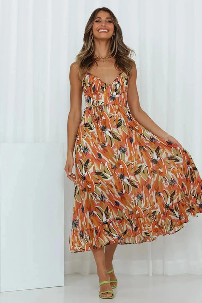 Robe Midi Colorée en Polyester - Femme - Alenya