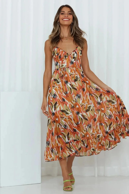Robe Midi Colorée en Polyester - Femme - Alenya
