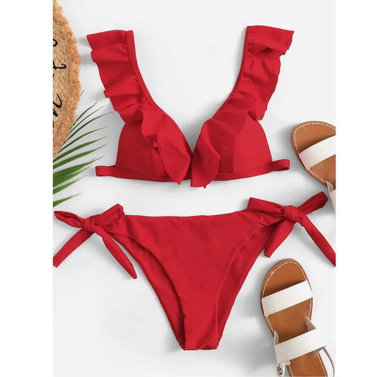 Bikinis Taille Haute Volants
