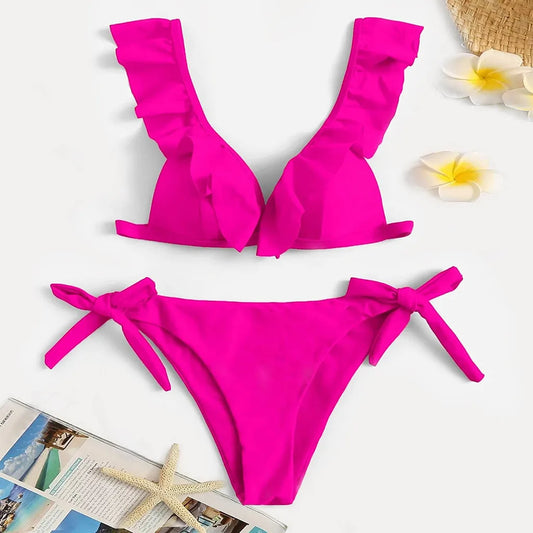 Bikinis Taille Haute Volants