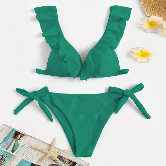 Bikinis Taille Haute Volants