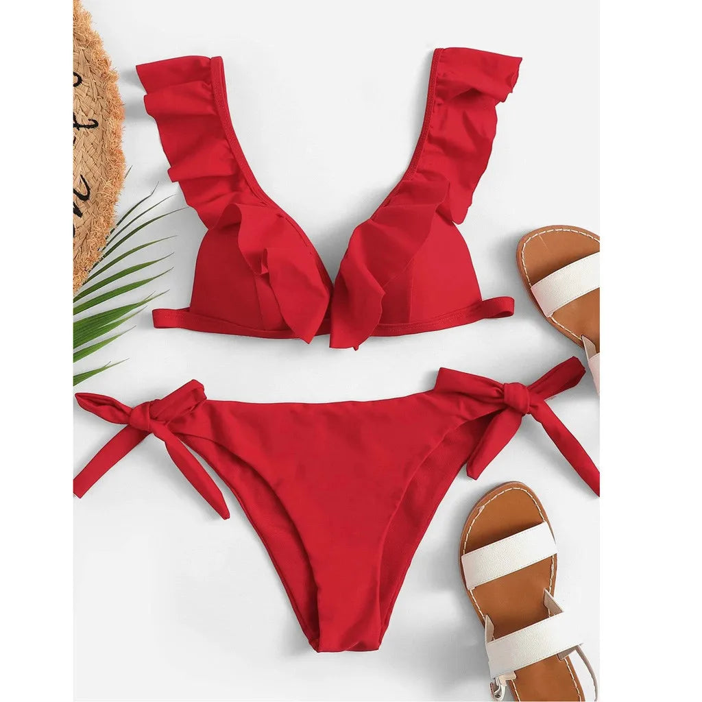 Bikinis Taille Haute Volants