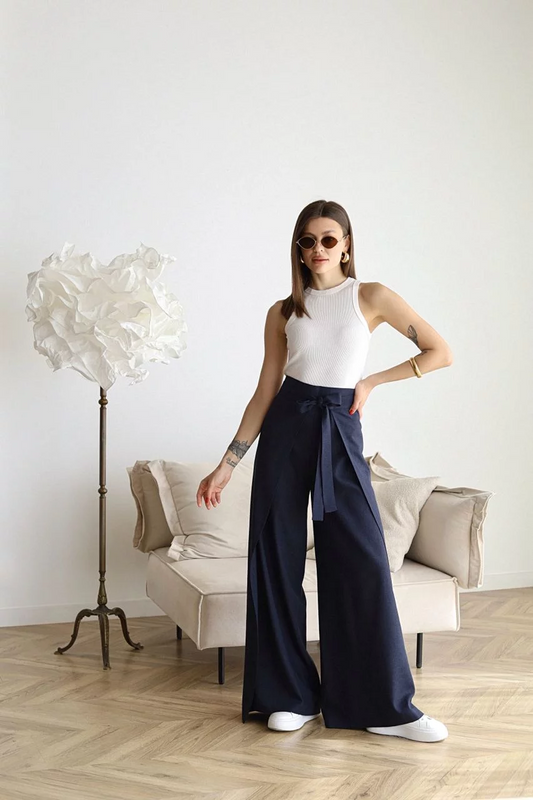 Variant image for Pantalon Fluide Femme | Pantalon Printemps-Été Femme | Sophie-1