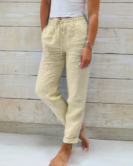 Aimée - Pantalon En Lin Élégant Pour Femme