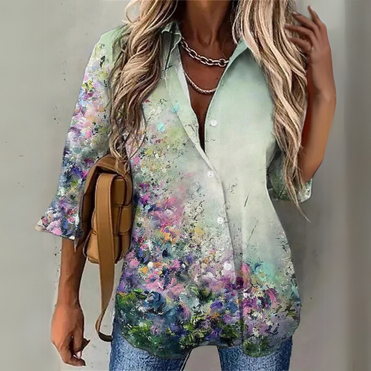 Seraphina™ – Blouse Élégance Florale Sans Effort
