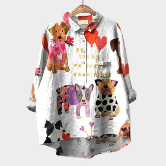 Astrid - chemise détendue avec imprimé pour animaux de compagnie