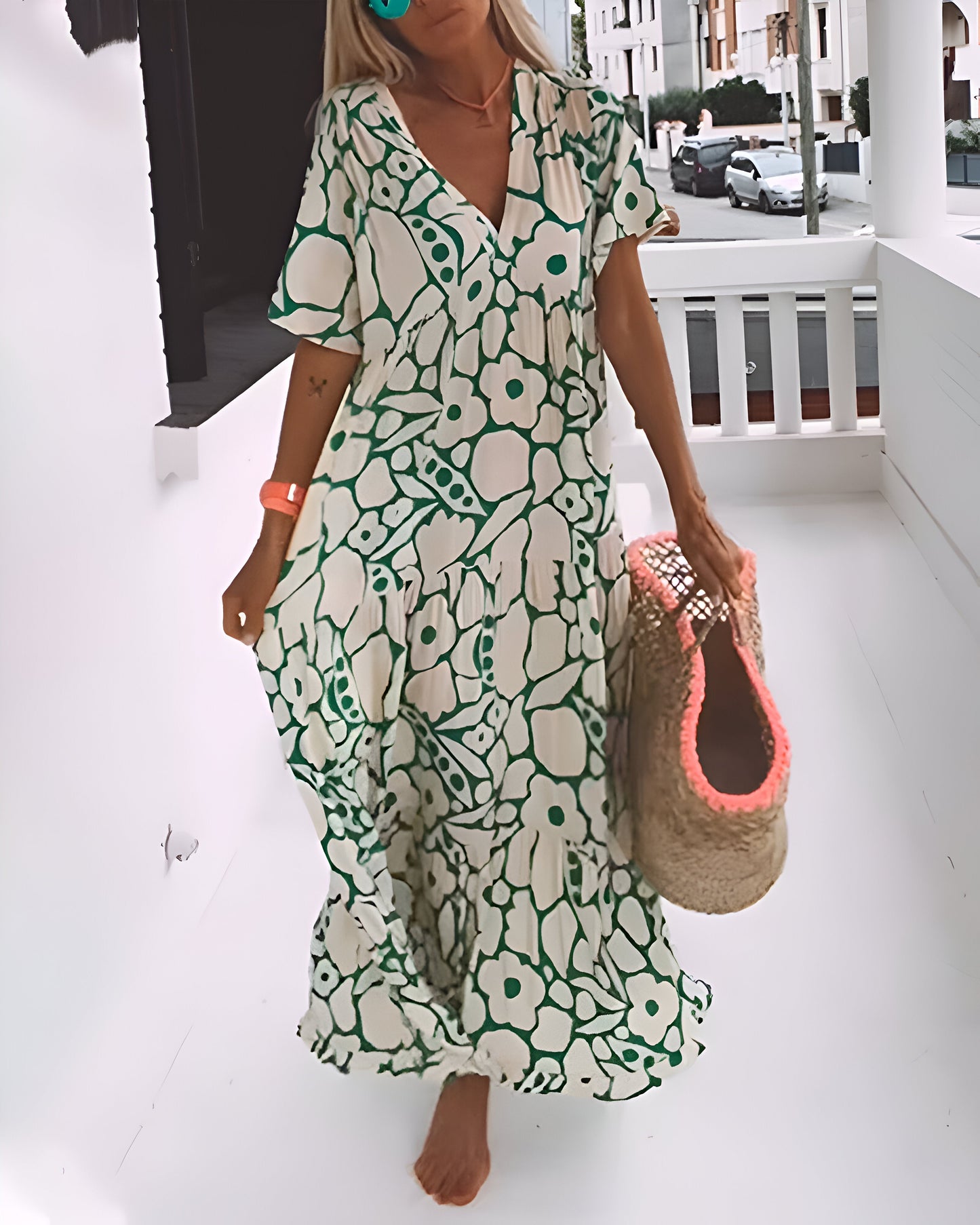 Charlotte - robe midi imprimée